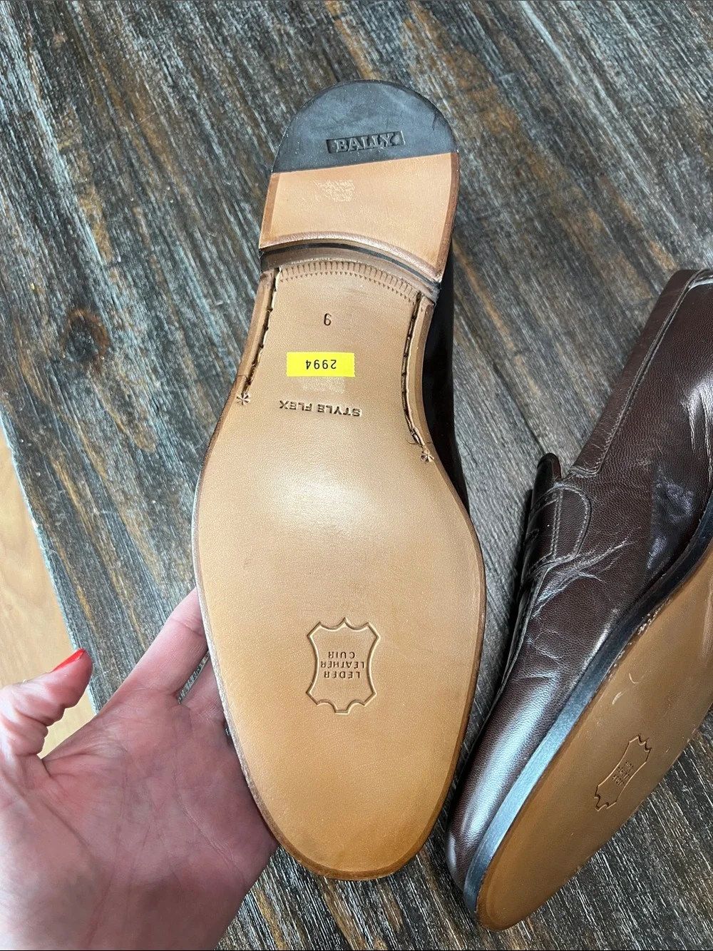 Bally Dark Brown Leather Penny Loafers